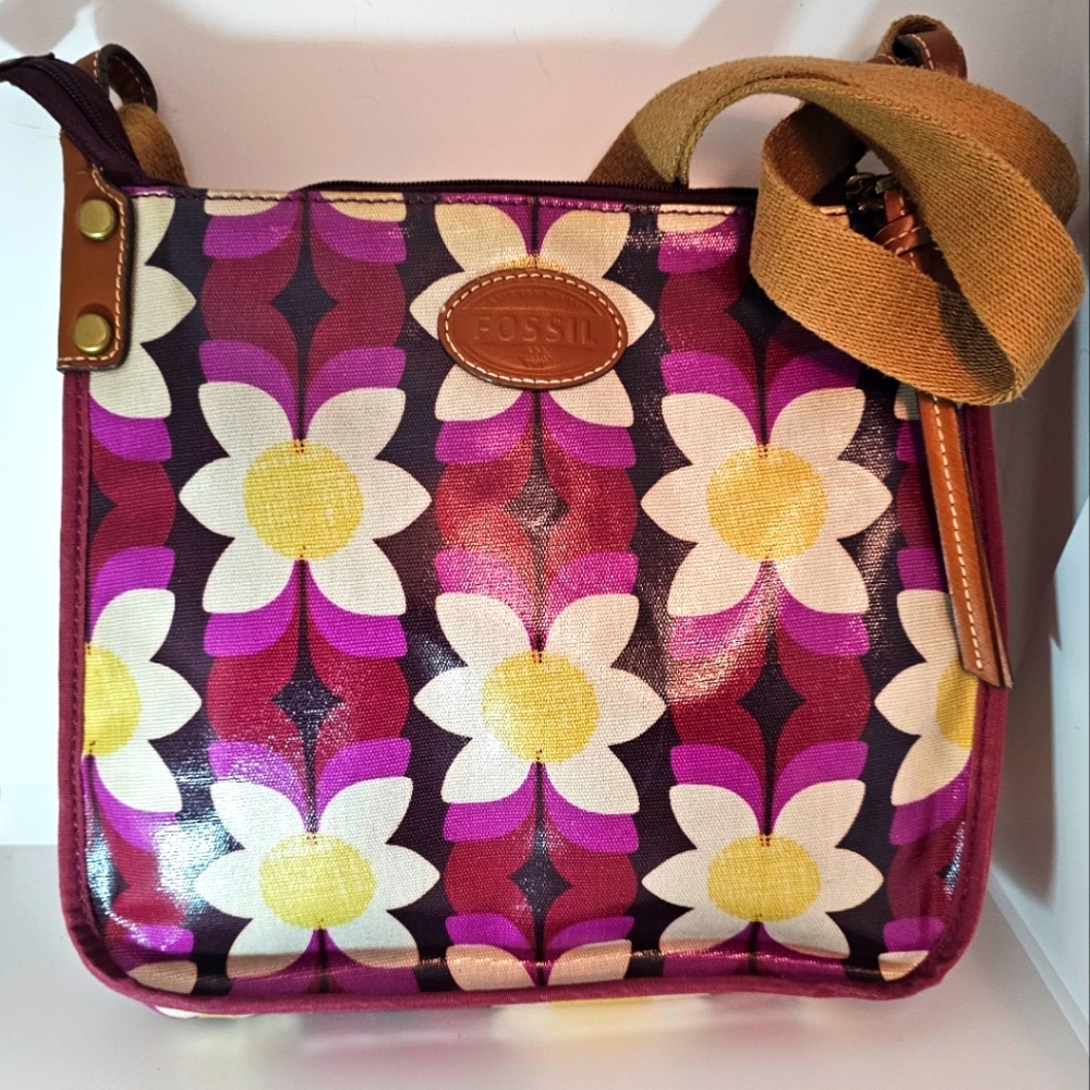 Fossil Floral Crossbody Purse